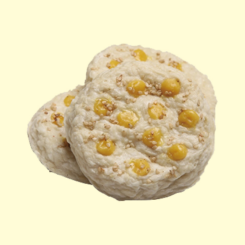 Rawhide biscuit with sesame