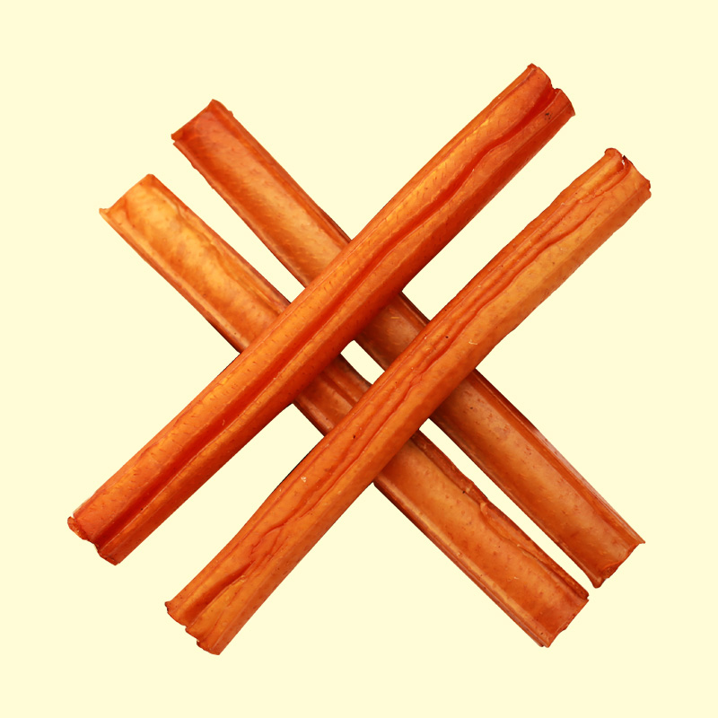 Smoked rawhide pressed stick