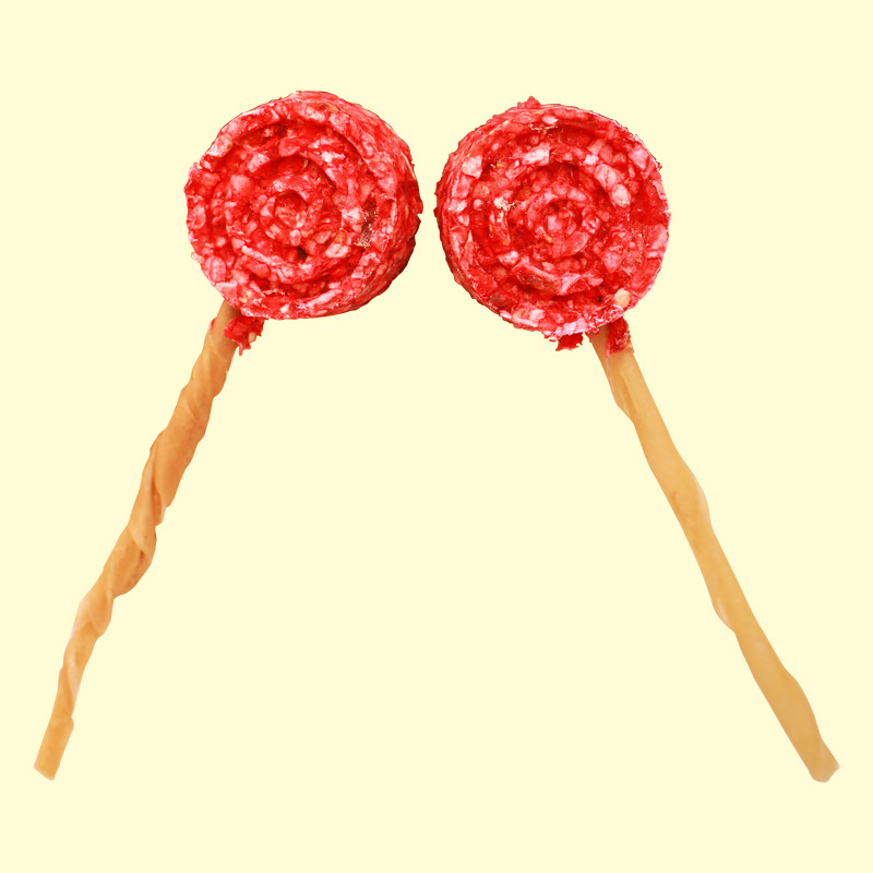 Bacon flavore munchy lollipop